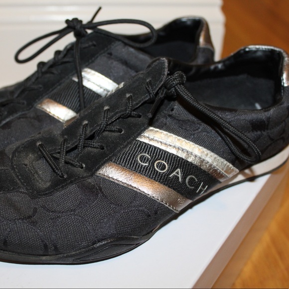 black coach sneakers